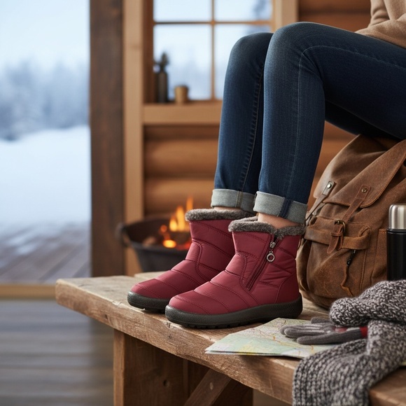 Dream Paris Women's purple or red wine Winter Boots. NWT. fast 🚚📦size 7.5 - Picture 6 of 16